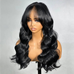 Black Long Loose Wave Wigs 100% Human Hair - Wigtrends