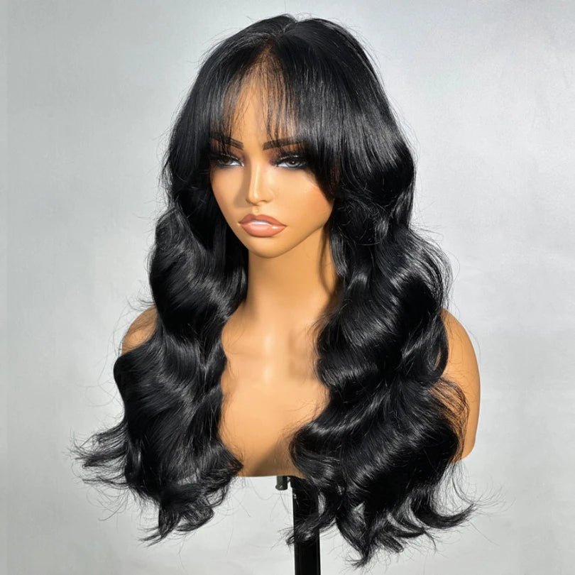 Black Long Loose Wave Wigs 100% Human Hair - Wigtrends