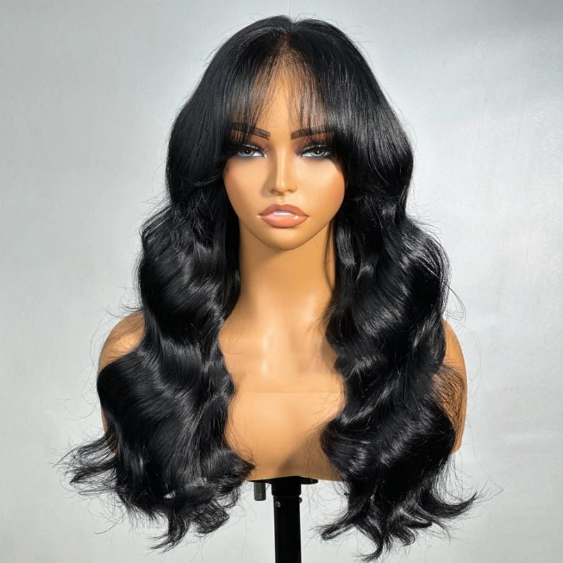 Black Long Loose Wave Wigs 100% Human Hair - Wigtrends