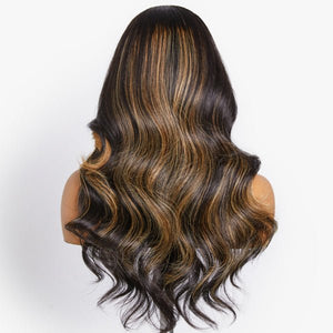 Blonde Highlight Big Loose Wave 5x5 Closure HD Lace Glueless Mid Part Wig 100% Human Hair - Wigtrends