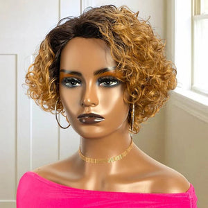 Blonde Highlight Pixie Cut Wig - Wigtrends