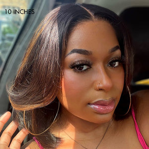 Blonde Highlights Glueless 5x5 Closure HD Lace Stacked Bob Wig | Large & Small Cap Size - Wigtrends