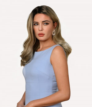 Blonde Natural Long Wavy Artificial Lace Wig - Wigtrends