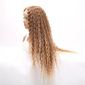 Blonde Ombre Brown Synthetic Short Curly Wig - Wigtrends