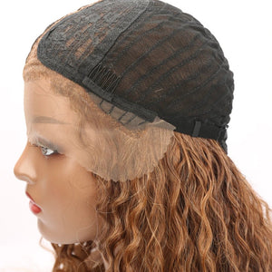 Blonde Ombre Brown Synthetic Short Curly Wig - Wigtrends