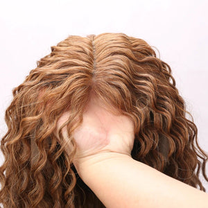 Blonde Ombre Brown Synthetic Short Curly Wig - Wigtrends