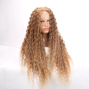 Blonde Ombre Brown Synthetic Short Curly Wig - Wigtrends