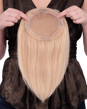 Blonde Wigs Hair Piece piece Monofilament Human Hair Wig - Wigtrends