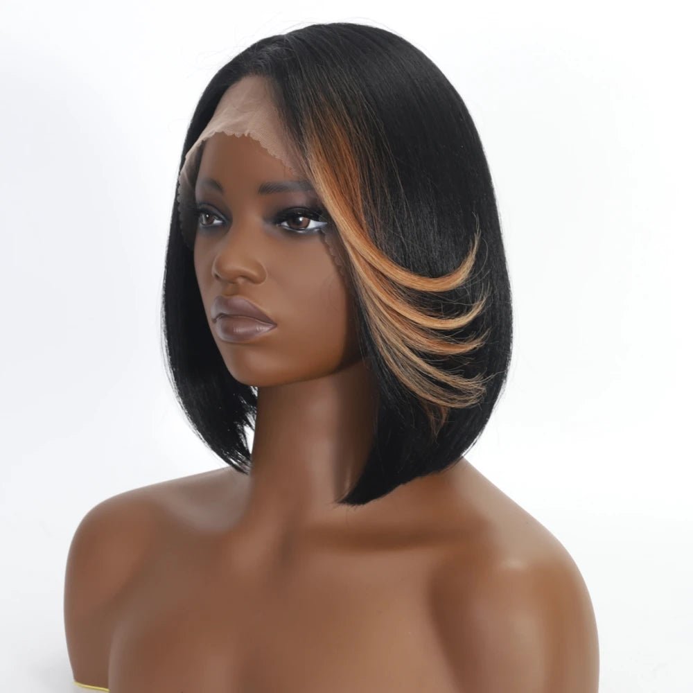 Bob Short Straight Synthetic Lace Front Wigs - Wigtrends