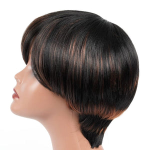 Bob Wig With Bangs Short Bob Wig For Black Women Light Yaki Straight Human hair Wigs - Wigtrends