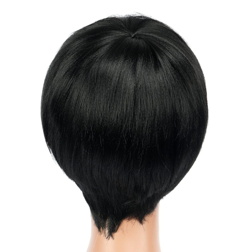 Bob Wig With Bangs Short Bob Wig For Black Women Light Yaki Straight Human hair Wigs - Wigtrends