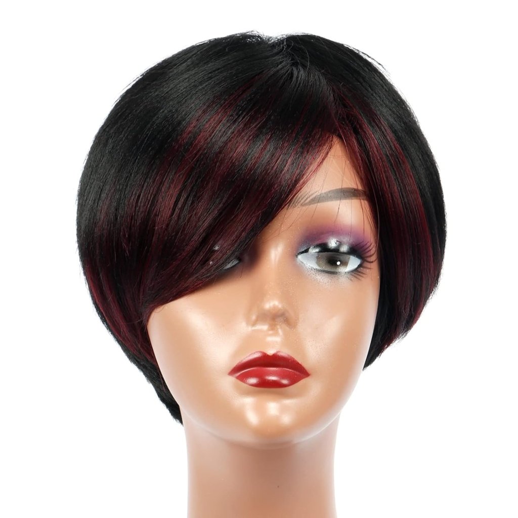 Bob Wig With Bangs Short Bob Wig For Black Women Light Yaki Straight Human hair Wigs - Wigtrends