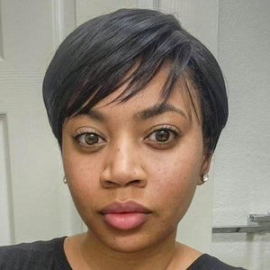 Bob Wig With Bangs Short Bob Wig For Black Women Light Yaki Straight Human hair Wigs - Wigtrends