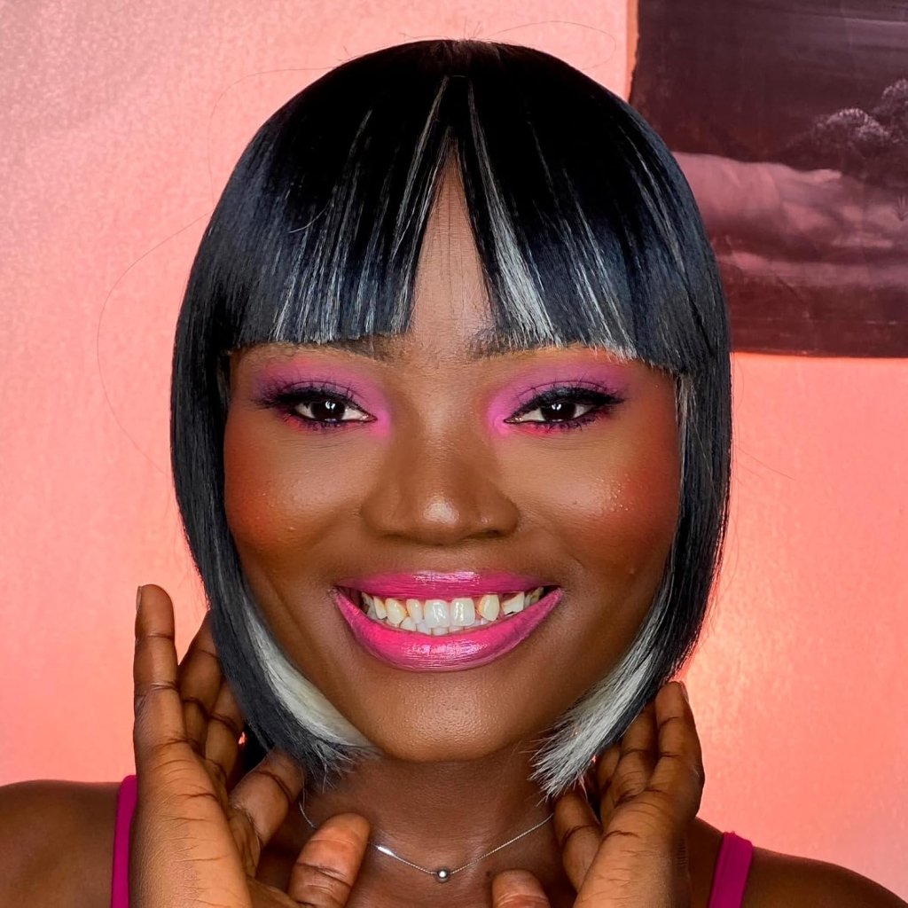 Bob Wig With Bangs Short Bob Wig For Black Women Light Yaki Straight Human hair Wigs - Wigtrends