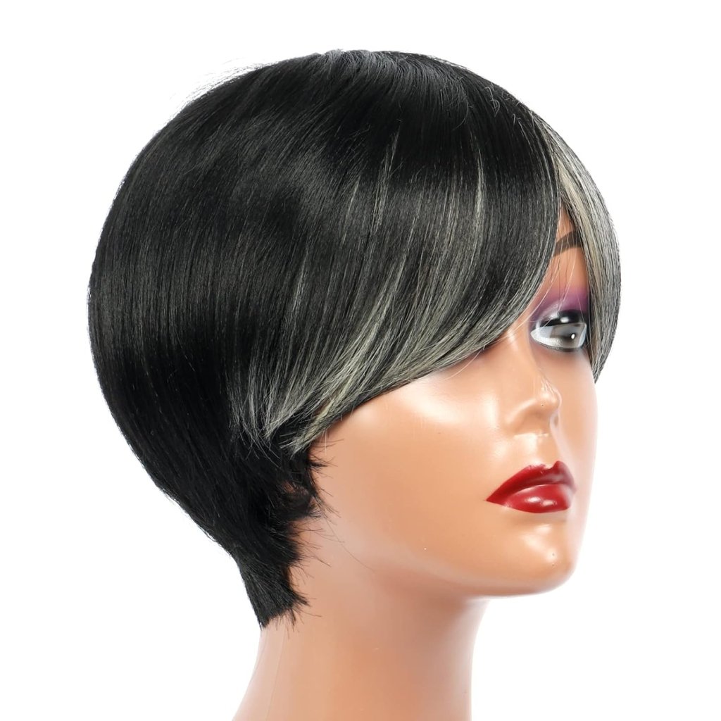 Bob Wig With Bangs Short Bob Wig For Black Women Light Yaki Straight Human hair Wigs - Wigtrends