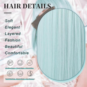 Bob Wig with Bangs Short Straight Wigs for Women Silver White Bob Hair Wig(12Inch) - Wigtrends