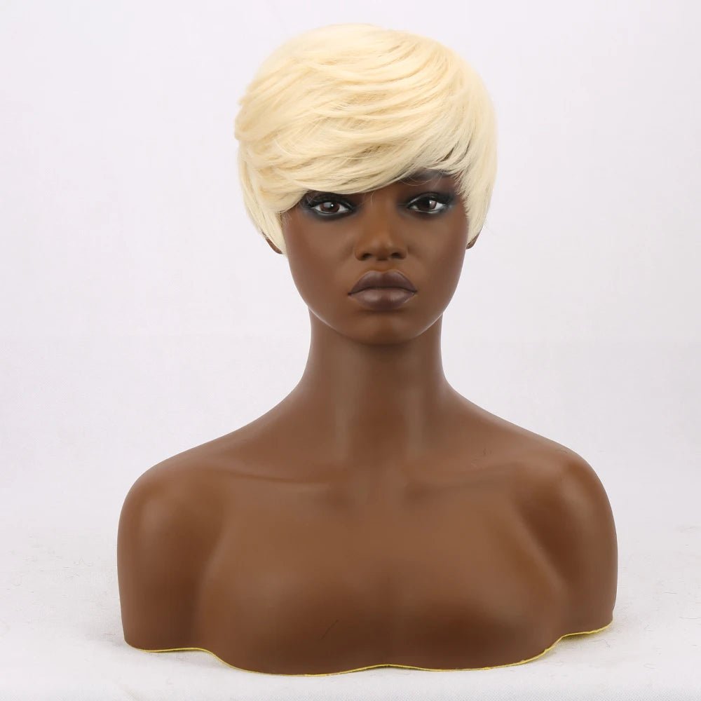 Boy Cut Synthetic Wigs with Bangs - Wigtrends