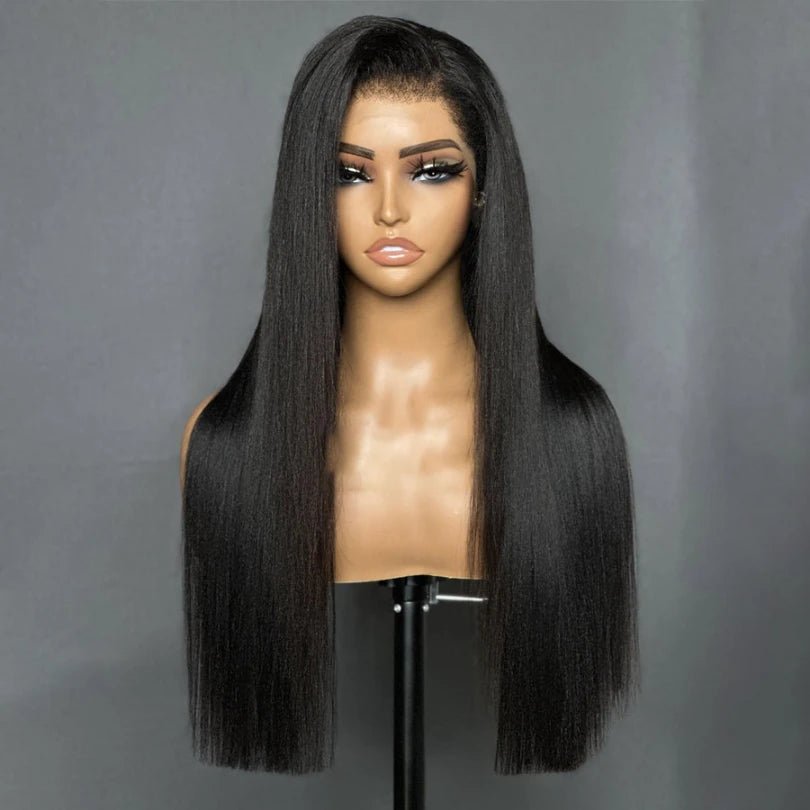 Breathable Black Yaki Straight Long Wigs - Wigtrends