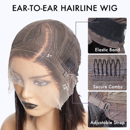 Breathable Lace Front Wigs Summer Bob Human Hair - Wigtrends