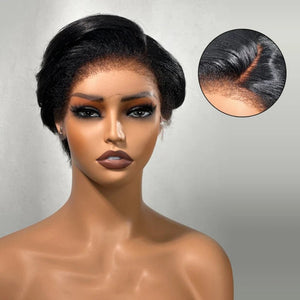 Breathable Pixie Cut Layered Straight Lace Wigs - Wigtrends