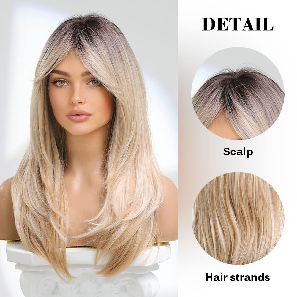 Brown Bob Wig with Bangs for Women Short 100% Human Hair Wig is Slightly Reddish in the Sun - Wigtrends