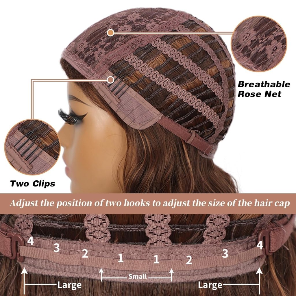 Brown Highlight Wigs for Women Short Wavy Curly Bob Human Hair Wig  - Wigtrends