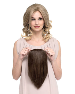 Brown Wigs Hair Piece piece Lace Human Hair Wig 9 Inch - Wigtrends