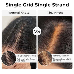 C Part Design Pre-Bleached Knots Human Hair - Wigtrends
