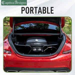 Captiva Designs 4 - Burner Propane Gas BBQ Grill with Side Burner & Porcelain - Enameled Cast Iron Grates, 42,000 BTU Output Stainless Steel Grill for Outdoor Cooking Kitchen and Patio Backyard Barbecue - Wigtrends