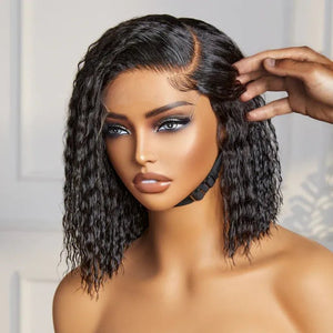 Chic Curly Bob Wigs Natural Black Human Hair - Wigtrends