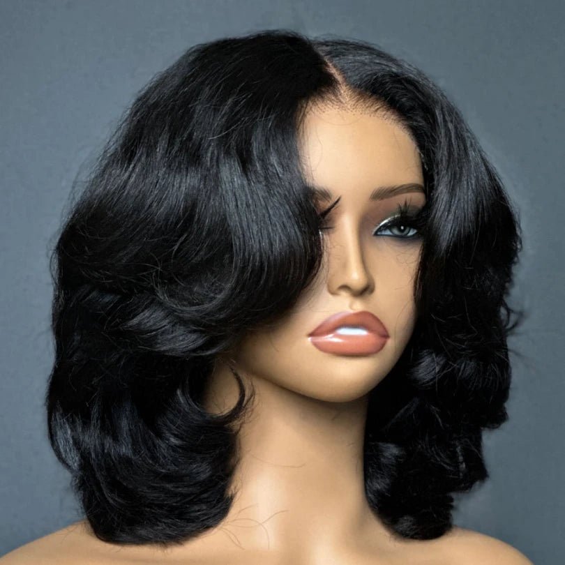 Classical Layered Cut Bob Human Hair Wig - Wigtrends