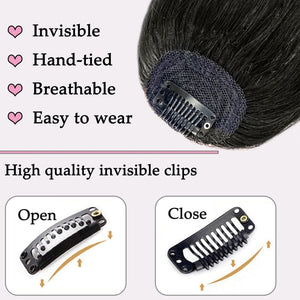 Clip in Bangs Real Human Hair Clip on Wispy Bangs Fringe Hairpieces Wig - Wigtrends