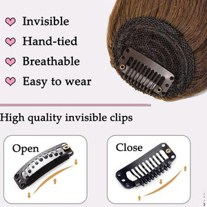 Clip in Bangs Real Human Hair Clip on Wispy Bangs Fringe Hairpieces Wig - Wigtrends