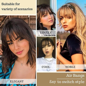 Clip in Bangs Real Human Hair Clip on Wispy Bangs Fringe Hairpieces Wig - Wigtrends