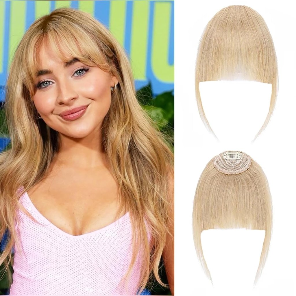 Clip in Bangs Real Human Hair Clip on Wispy Bangs Fringe Hairpieces Wig - Wigtrends