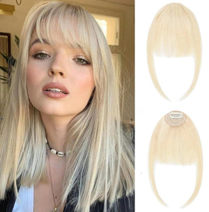 Clip in Bangs Real Human Hair Clip on Wispy Bangs Fringe Hairpieces Wig - Wigtrends
