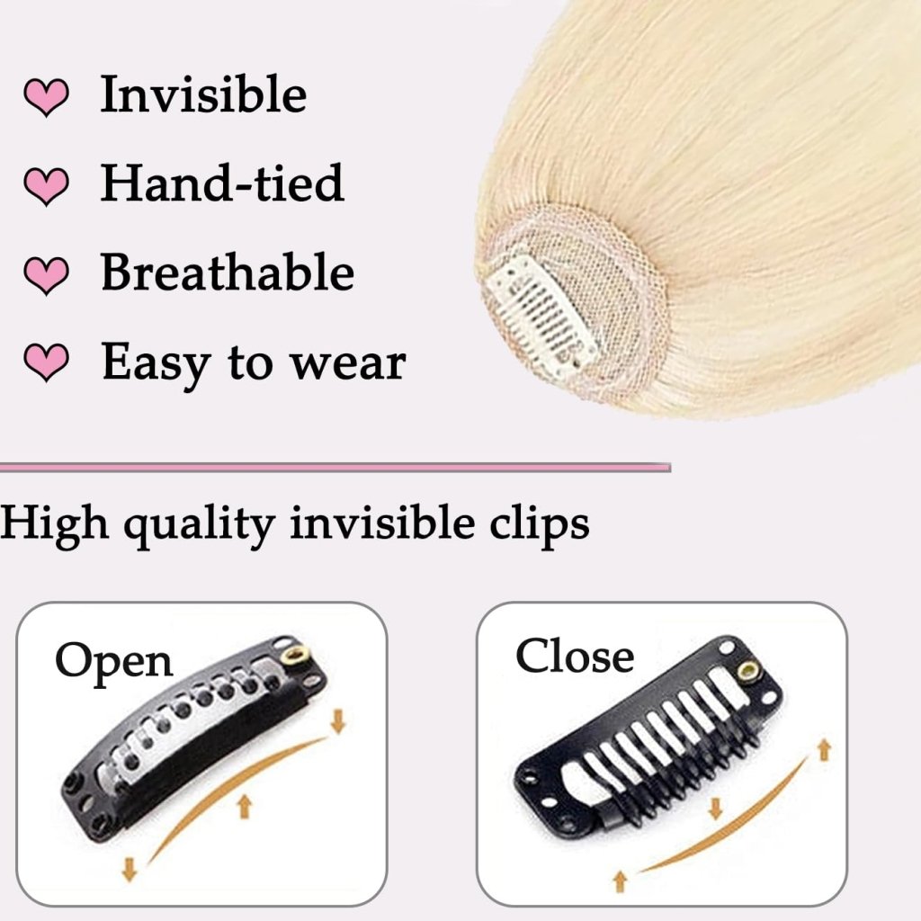 Clip in Bangs Real Human Hair Clip on Wispy Bangs Fringe Hairpieces Wig - Wigtrends