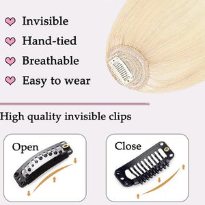 Clip in Bangs Real Human Hair Clip on Wispy Bangs Fringe Hairpieces Wig - Wigtrends