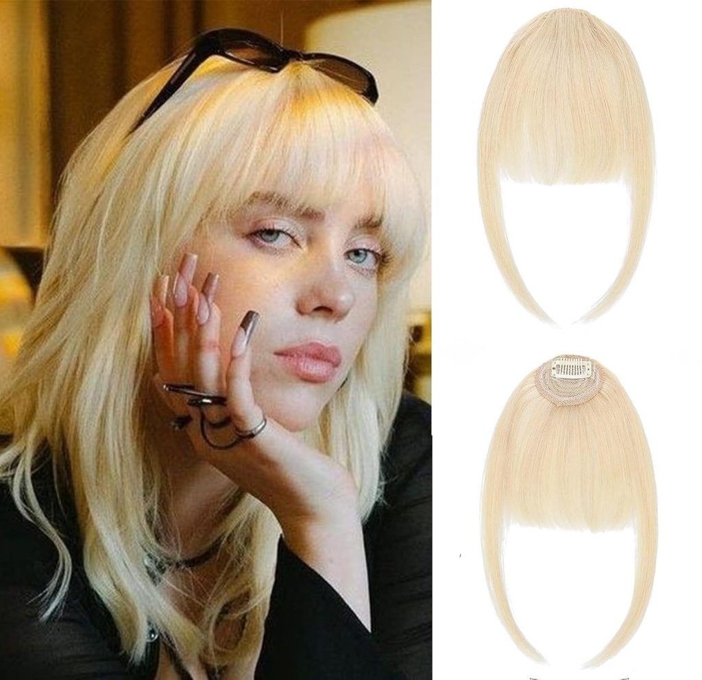 Clip in Bangs Real Human Hair Clip on Wispy Bangs Fringe Hairpieces Wig - Wigtrends