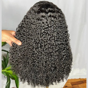 Comfortable Kinky Edges Afro Curly Long Wig with Baby Hair - Wigtrends