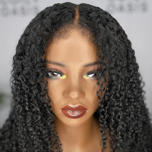 Comfortable Kinky Edges Afro Curly Long Wig with Baby Hair - Wigtrends