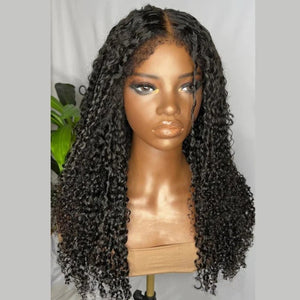 Comfortable Kinky Edges Afro Curly Long Wig with Baby Hair - Wigtrends
