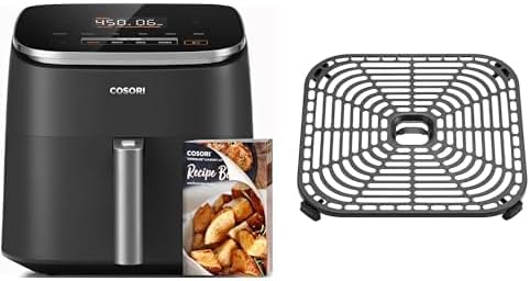 COSORI Air Fryer 9 - in - 1, Compact & Large 6 - Qt, Fast Turbo Modes, 90–450°F Precise Heat for Even Results, Up to 95% Less Oil*, Roast, Bake, Dry, Reheat, Frozen, Broil, Proof, 120V, TurboBlaze, Grey - Wigtrends