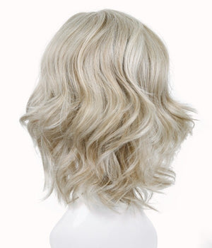 Creamy Blonde Balayage Wavy Synthetic Lace Wig - Wigtrends