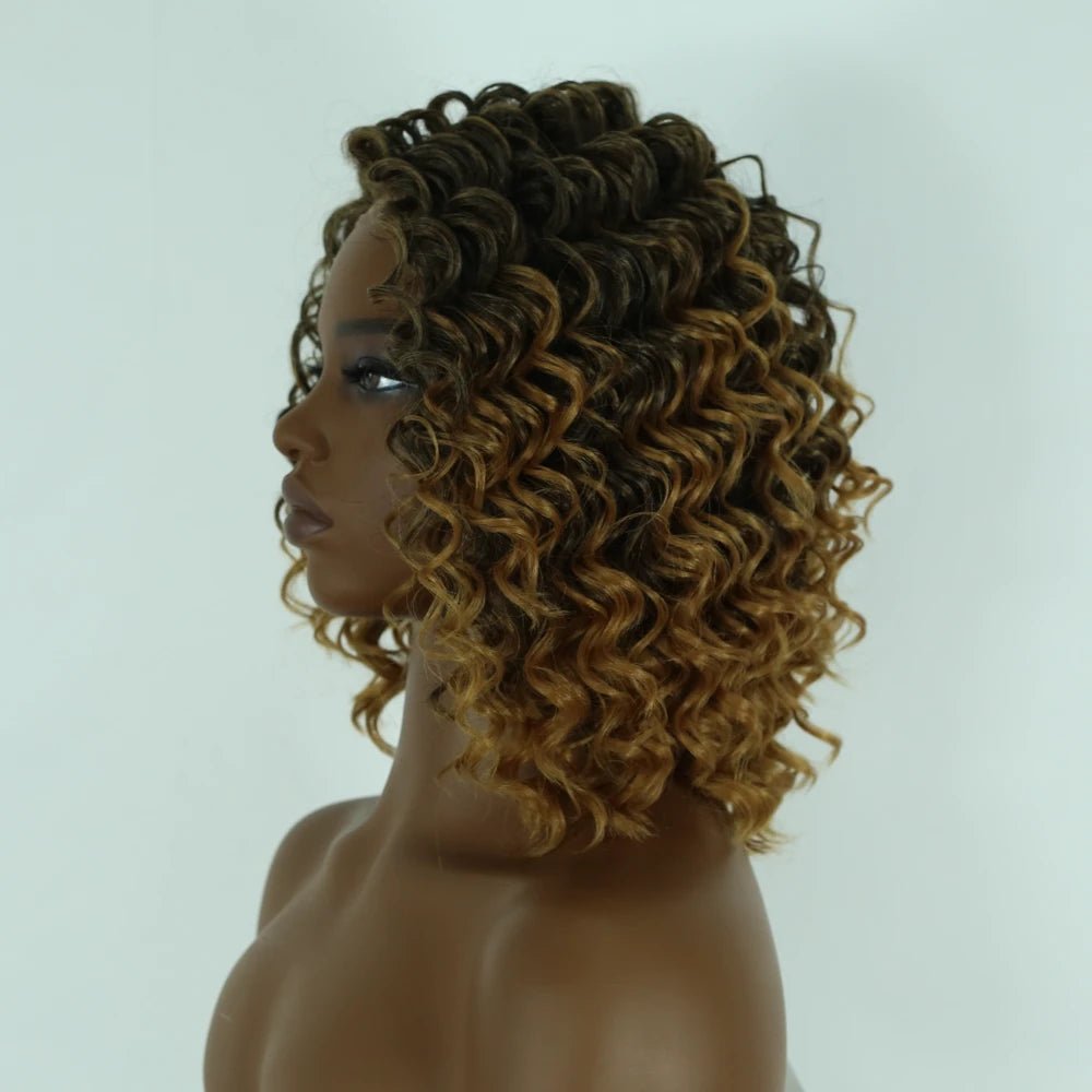 Cropped Curly Synthetic Hair Wig - Wigtrends
