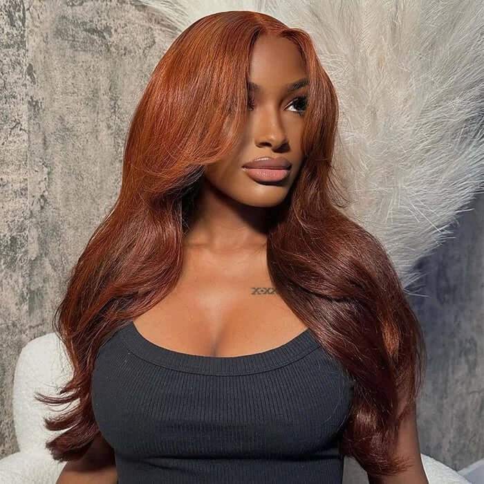 Curtain Bangs Body Wave Human Hair Wig - Wigtrends