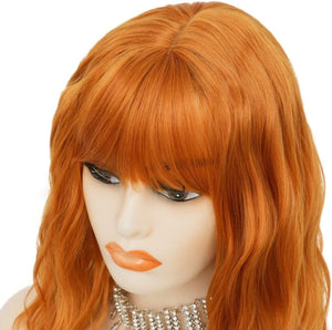 Dark Root Grey Short Curly Wigs for Women Shoulder Lenght Bob Wig Synthetic Heat Resistant Fiber Hair Wig for Daily Cosplay Use (Grey) - Wigtrends