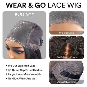 Easily Care I Part Human Hair Ombre Brown Layered Wave Wigs - Wigtrends