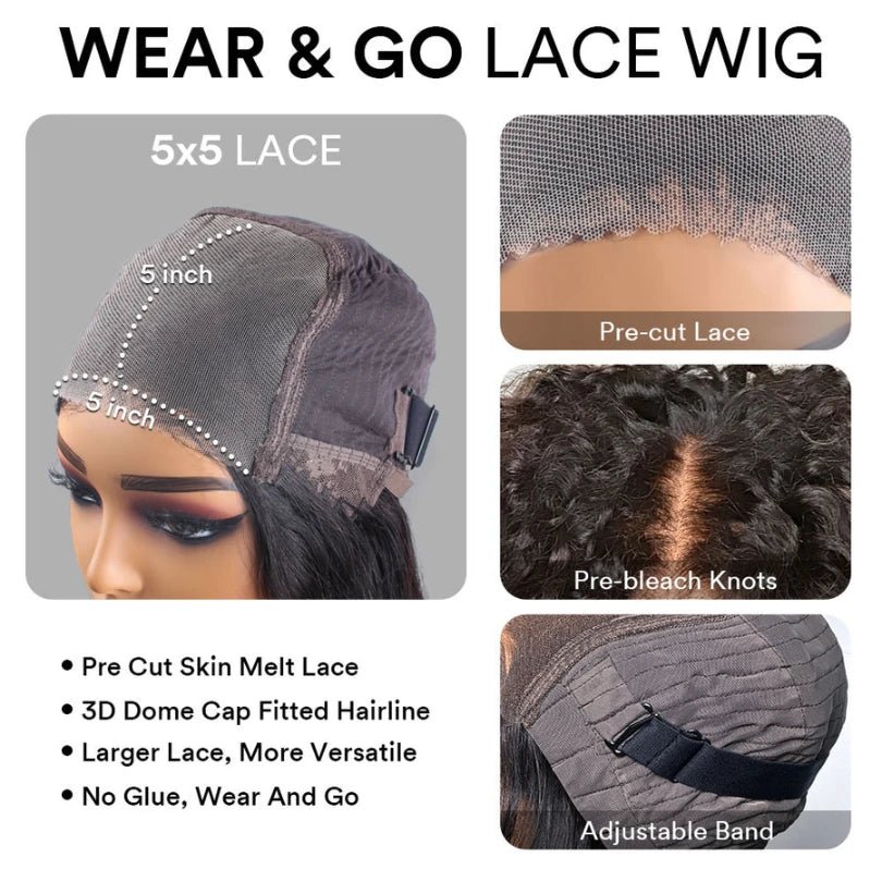 Easily Care I Part Human Hair Ombre Brown Layered Wave Wigs - Wigtrends