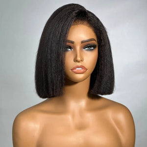 Easily Care Kinky Straight Bob Wigs - Wigtrends